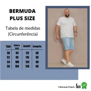 Bermuda Desfiada Jeans Plus Size Masculina - Tamanho Grande - Jeans Médio