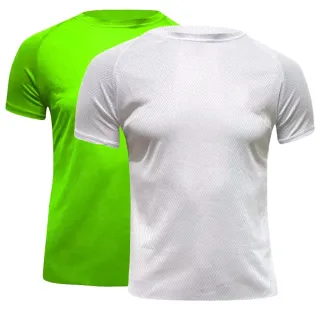 Academia Masculina Camiseta Dry Fit Kit 2 - Vinho e Branco