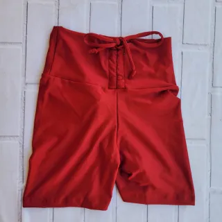 Bermuda Fitness Academia Levanta Bumbum Com Cordinha - Laranja