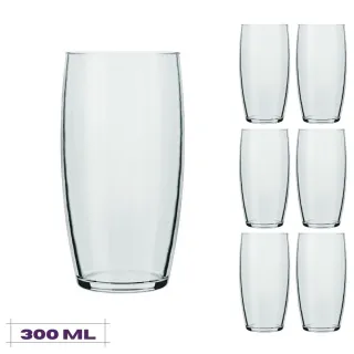 Mesa Posta Vidro Chiques 300ml - Jogo 6 Copos Oca Drinks - Único