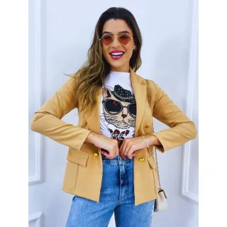 Blazer Acinturado Daniele Alfaiataria com Botões Dourados - Off