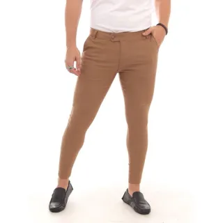Super Skinny Calça Masculina de Alfaiataria - Caramelo