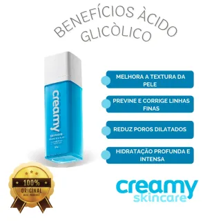 Creme Skincare com Ácido Glicólico - Fórmula Hidratante e Renovadora - Único
