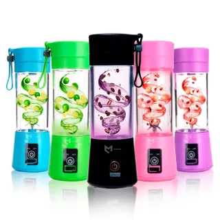 Portátil Mini Liquidificador Recarregável 6 Lâminas Micro Usb - Rosa