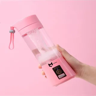 Portátil Mini Liquidificador Recarregável 6 Lâminas Micro Usb - Rosa