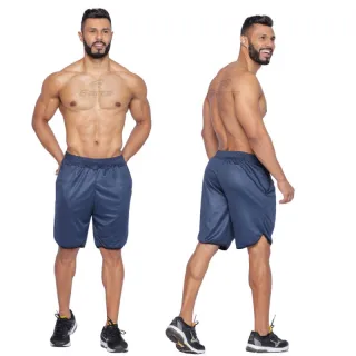 Garra Sport - Kit 3 Bermudas Masculinas Street Fitness - Cinza - Preta - Azul Marinho