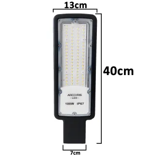 Luminária Led Smd Pétala 100w - Bivolt, IP67, Poste A Prova d