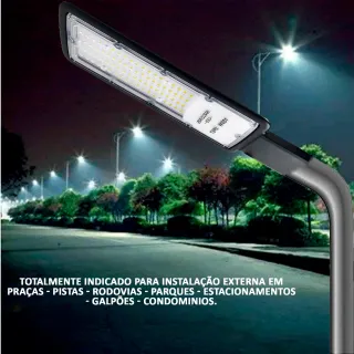 Luminária Led Smd Pétala 100w - Bivolt, IP67, Poste A Prova d