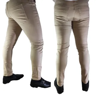 Promoção Calça Masculina Skinny Lycra Alfaiataria Sport Fino - Azul