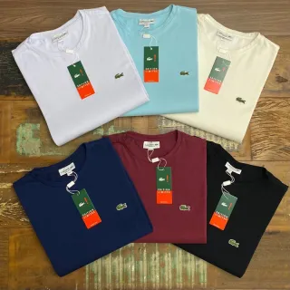 Camiseta conforto masculina em algodão pima com elastano fio 40.1 - Azul Claro