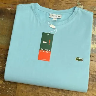 Camiseta conforto masculina em algodão pima com elastano fio 40.1 - Azul Claro