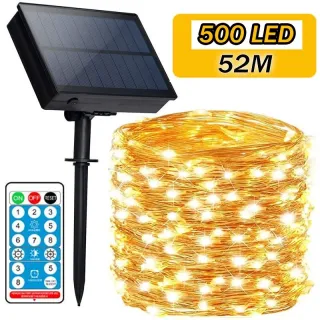 Luzes de Fadas Solar à Prova D'água - Decoração para Jardim, Pátio e Festas - (RGB)10 metros