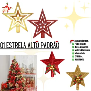Kit Completa Natal Árvore Pinheiro Premium Luxo 180 cm - Verde Premium