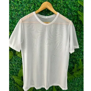 Confortável Blusão de Tule Fitness - Dia a Dia, Academia - Branco