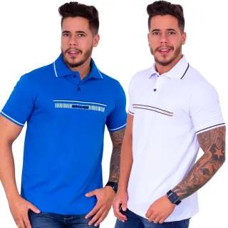 Camisa Estampada Masculina Gola Polo 100% Algodão - G