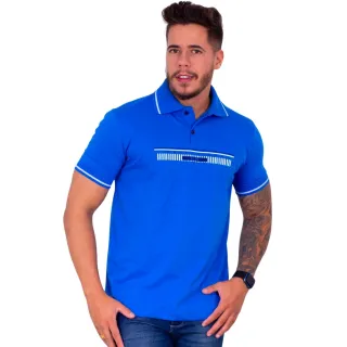 Camisa Estampada Masculina Gola Polo 100% Algodão - G