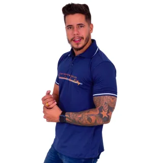 Camisa Estampada Masculina Gola Polo 100% Algodão - G