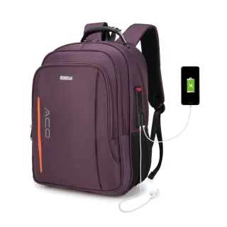 Grande mochila executiva resistente, reforçada e escolar para notebook - Pink