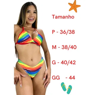 Moda Praia Verão Conjunto Biquíni Fixo Asa Delta - 910-BQFIXO-ÍRIS LILÁS