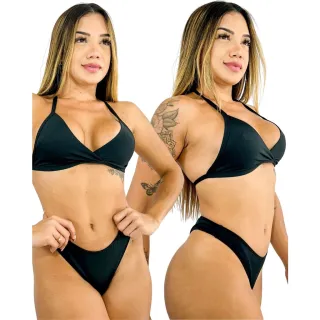 Moda Praia Verão Conjunto Biquíni Fixo Asa Delta - 910-BQFIXO-ÍRIS LILÁS