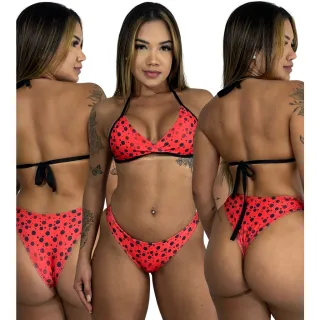 Moda Praia Verão Conjunto Biquíni Fixo Asa Delta - 910-BQFIXO-ÍRIS LILÁS