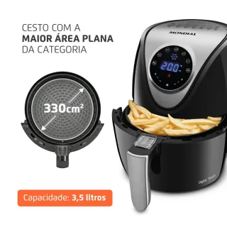 Mondial Fritadeira Elétrica Air Fryer AF-30-DI 3,5L - 1.500 Watts - 220V