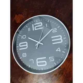 Grande Relógio de Parede Moderno Silencioso Elegante 30 cm - PARIS PRETO/DOURADO