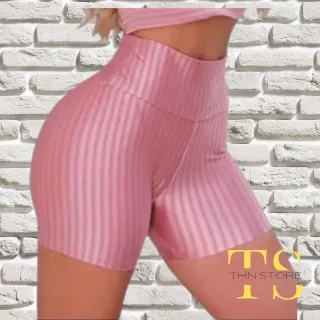 Treino Academia Curto Fitness 3D - Empina Bumbum - Pink