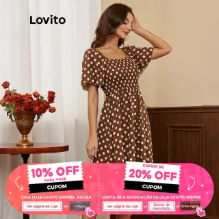 Vestido Romântico de Bolinha Lovito - Vermelhowood - Vermelho