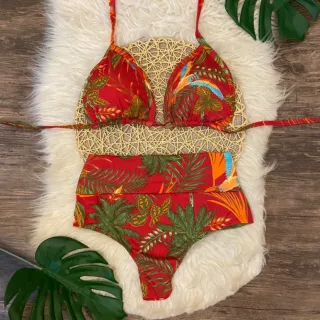 Plus Size GG Biquini Cortininha semi fio (46 ao 50) - Estampa 2