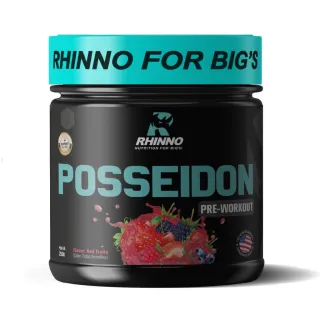 Rhinno Posseidon 250g: Suplemento em Pó Pré Treino - Frutas vermelhas