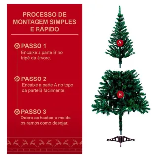 Natal - Arvore 150cm com 220 Galhos - Branco