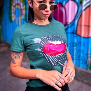 Estampadas Camiseta T-Shirt Gota de Ouro - Vários modelos e Cores - Verde Escuro