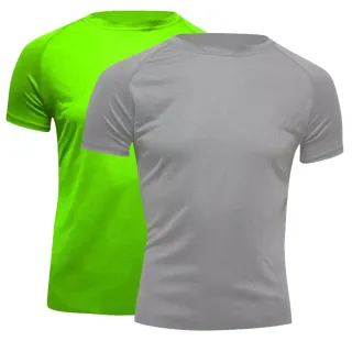 Academia Masculina Camiseta Dry Fit Kit 2 - Vinho e Branco