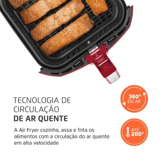 Air Fryer Mondial Grand Family Inox 5L 1900W - Fritadeira elétrica sem óleo - 110V