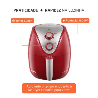 Mondial Air Fryer AF-32-RI - Fritadeira Elétrica Sem Óleo 3,5L 1.500 Watts - 220V