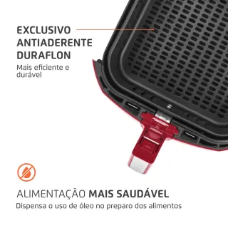 Air Fryer Mondial Grand Family Inox 5L 1900W - Fritadeira elétrica sem óleo - 110V