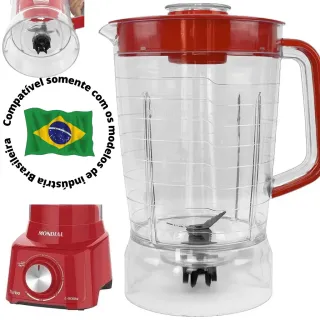 Liquidificador Mondial L-850 L-900W Vermelho Cristal - Copo - Único