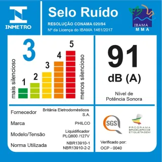 Liquidificador 900w Philco PLQ800P 4 velocidades - 220V