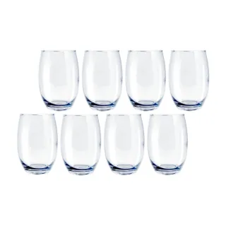 Jogo com 8 Copos Redondos de Vidro Transparente BELLAGIO 450ml - Único