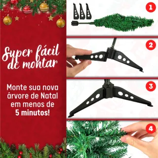 Enfeites Natal Árvore Completa Pronta Pisca Pisca 27 60cm - 110V