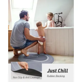 Absorvente Super Tapete Antiderrapante Secagem Rápida Banheiro Chuveiro Cozinha Varanda 40x60 - QUADRADO