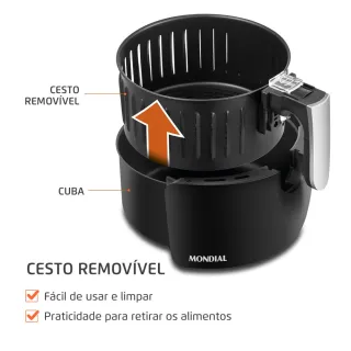 Mondial Fritadeira Elétrica Air Fryer AF-30-DI 3,5L - 1.500 Watts - 220V