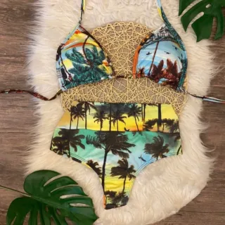 Plus Size GG Biquini Cortininha semi fio (46 ao 50) - Estampa 2