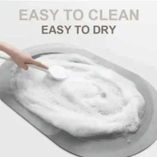 Antiderrapante Absorvente Tapete de Banheiro - Cinza