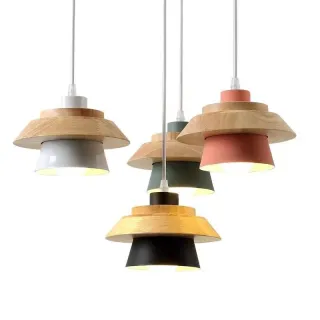 Luminárias S6EM, estilo nórdico moderno para restaurante e bar de arte criativa - Capa secundária verde com made