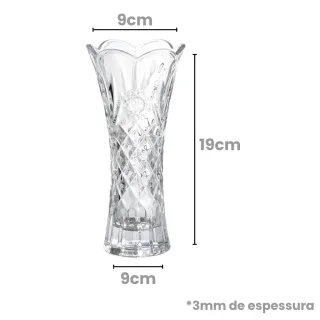 Mesa Decorativa de Vidro Transparente para Plantas e Flores - Único