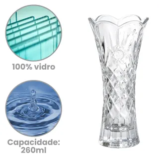 Mesa Decorativa de Vidro Transparente para Plantas e Flores - Único