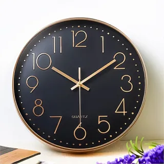 Relógio Decorativo Moderno Silencioso: Estilo, Funcionalidade e Precisão em Rosê Gold - RB 24,5