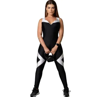 Fitness Ginástica Corrida Academia Bojo Macacão Feminino - Macacao Rose Com Marinho